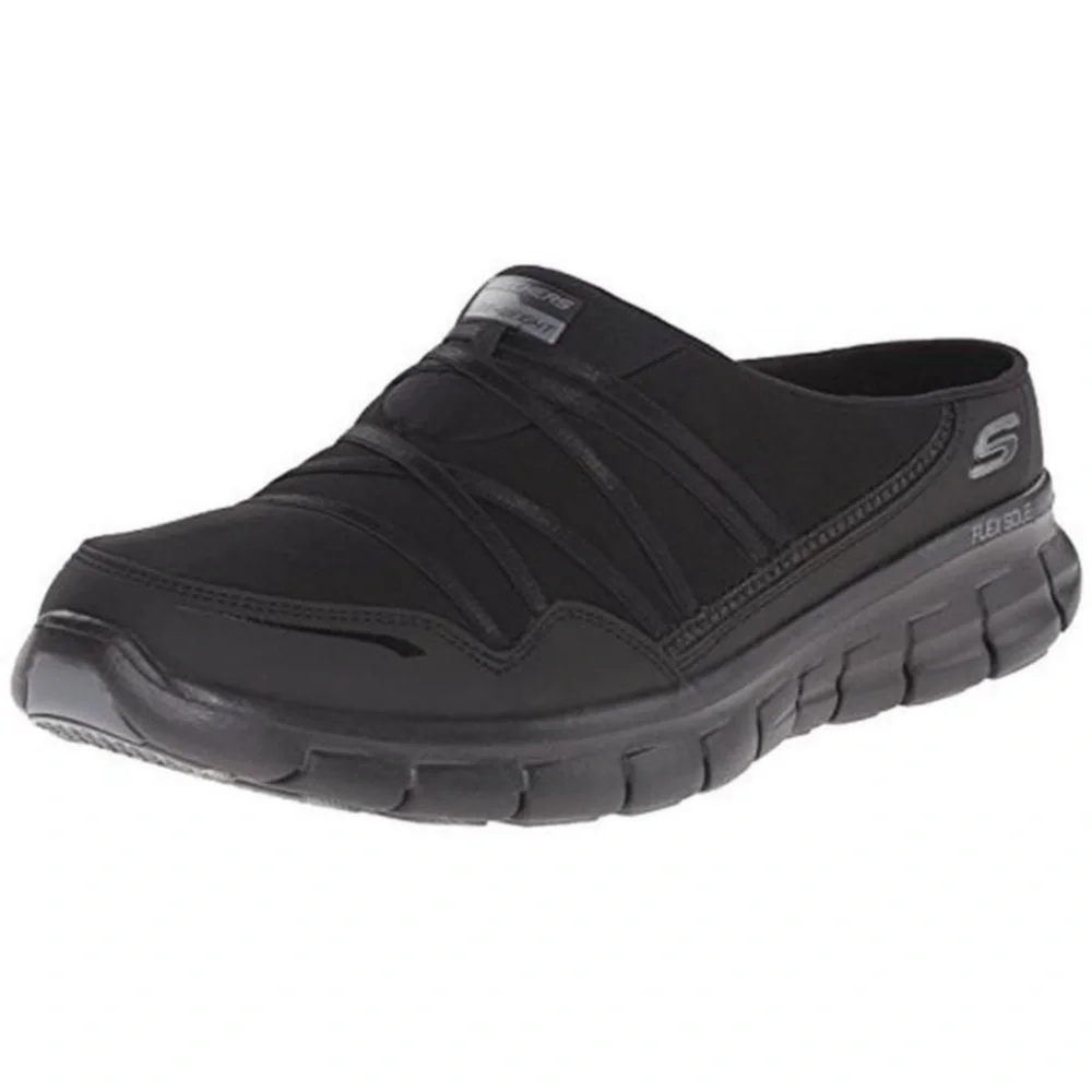 NWT Skechers Women’s Synergy - Air Streamer Black Athletic Shoes Sneakers - Picture 7 of 8
